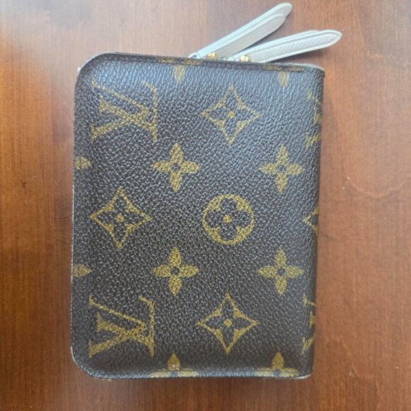 Louis Vuitton wallet monogram canvas with pink and blue floral interior - Picture 4 of 8